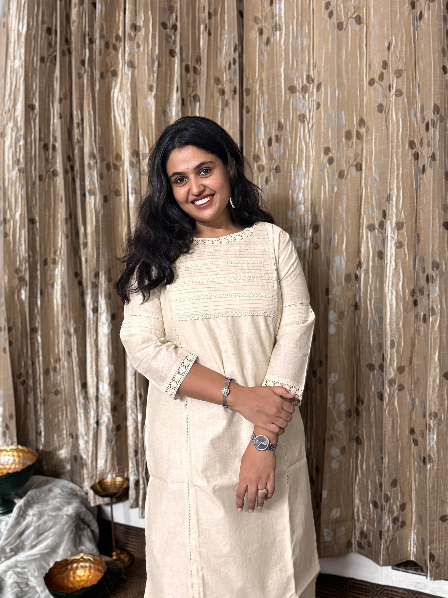 Off White Khadi Silk Cotton Kurta