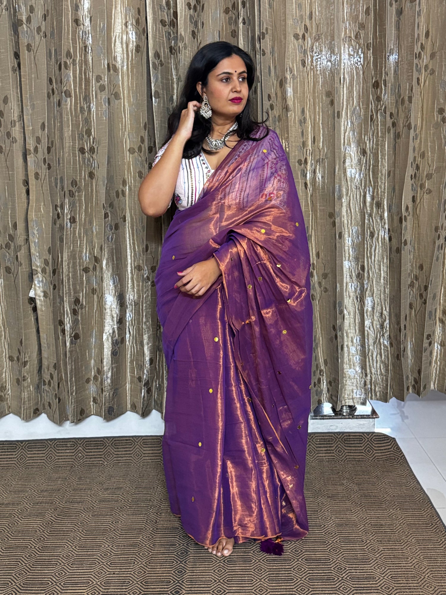 Shimmer Tissue Saree