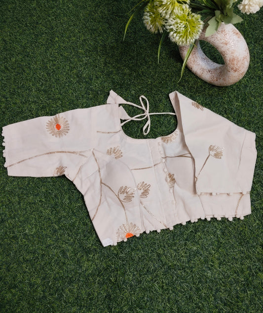 Khadi Cotton Blouses with Gota Patti work