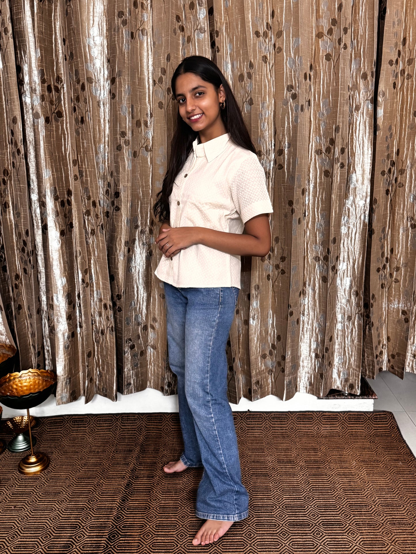 Khadi Cotton Top with Embroidery Work