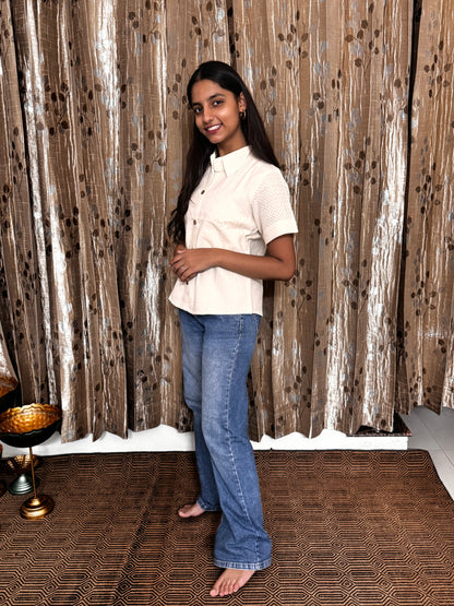Khadi Cotton Top with Embroidery Work