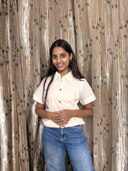 Khadi Cotton Top with Embroidery Work