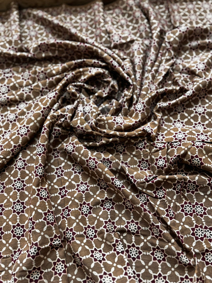 Black Applique Patchwork Mul Cotton Tagai Ajrakh Saree