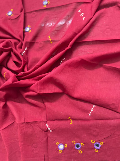 Purple Mul Cotton Tagai Saree